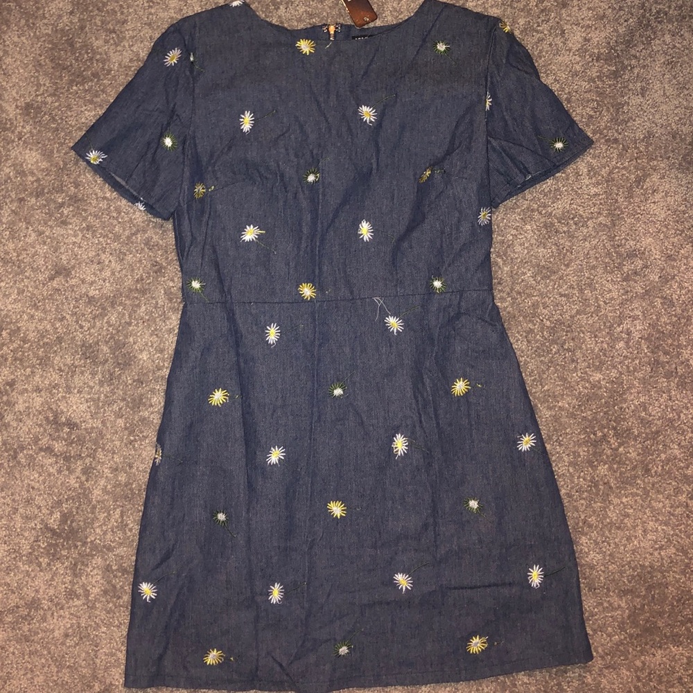 Brand new denim a line dress